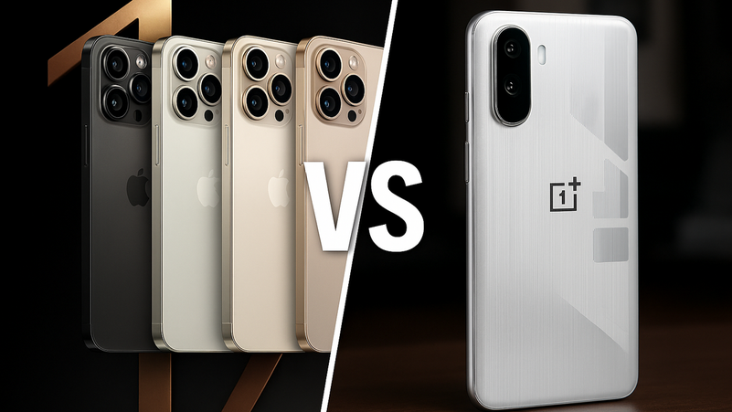 معركة 1100 دولار مقابل 700.. مقارنة بين آيفون 17 برو و وان بلس 15R